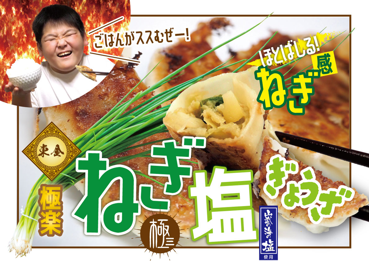 千葉県東金市のソウルフードを目指す！「東金極楽ねぎ塩ぎょうざ」（冷凍）4個セット